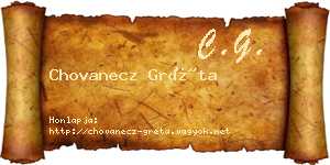 Chovanecz Gréta névjegykártya
